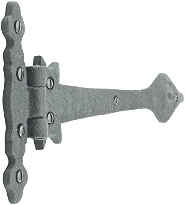 Authentic Colonial Door Hingess Black Wrought Iron Pack of 3
