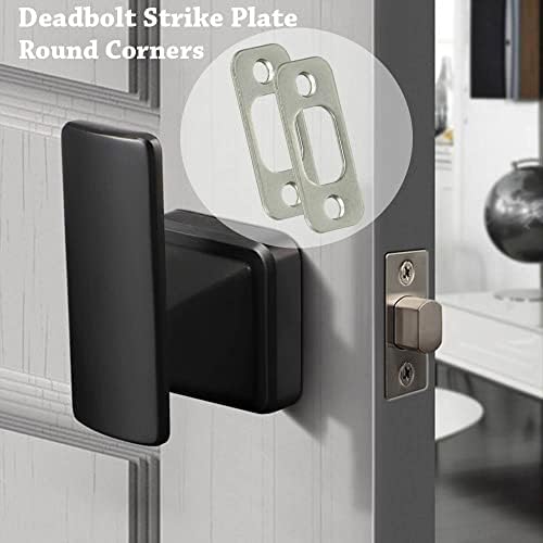 Velvet-Soft Durable Easy Install - 1 x 2 14 Satin Finish Deadbolt Strike Plate Pair