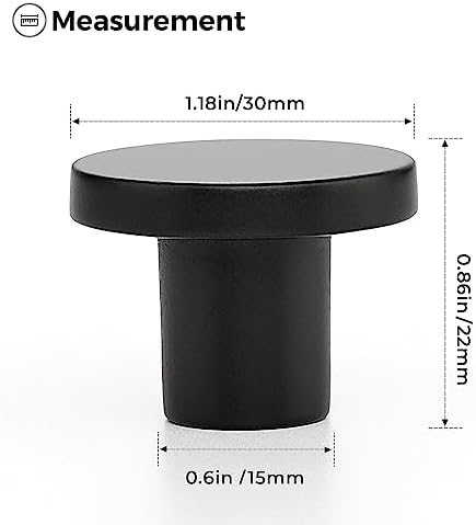 Perfect 10-Pack Knobs Modern Matte Black Cabinet Drawer knobs Durable Easy to Install for Kitchen Dresser Closet