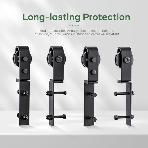 ROYMELO40 Bifold Sliding Barn Door Hardware Track Kit