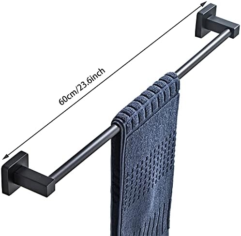 Matte Black Bathroom Hardware Set 4-Piece for Home Use