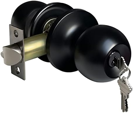 BESTTEN Door Knob Matte Black Durable Secure