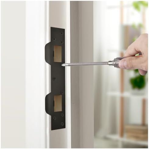 NUK3Y SP550 Combination Security Door Strike for 55-Inch Hole Matte Black