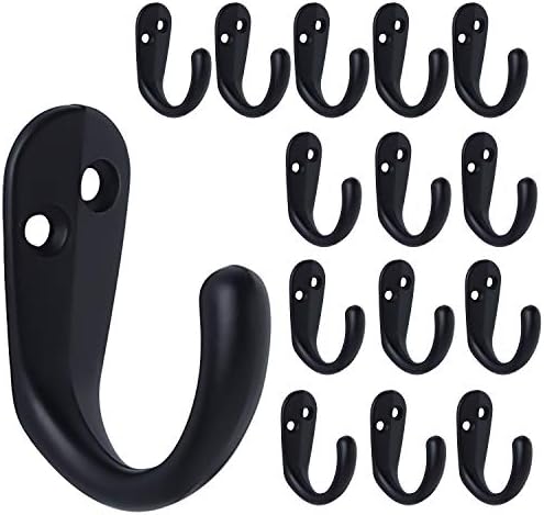IBosins 15PCS Coats Towels Hook Set for Bathroom Closet Storage