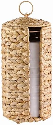 Stylish Wicker Toilet Paper Stand with Lid