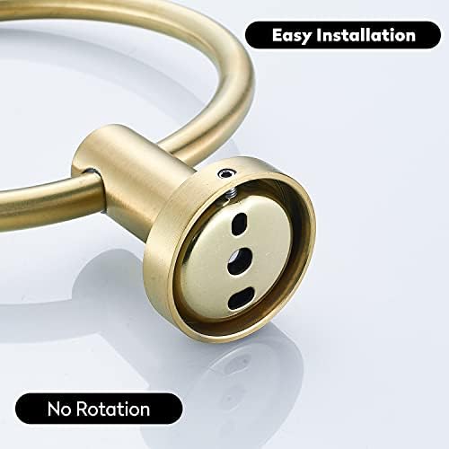 Toilet Paper Holder Set Gold Brushed Stainless Steel Wall-Mounted 2-Piece