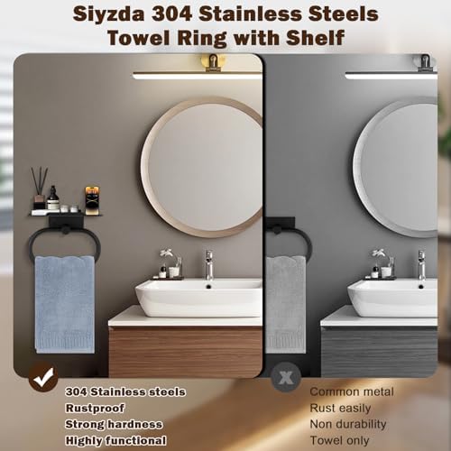 Matte Black 304 Stainless Steel Towel Hanger for Bathrooms kitchens