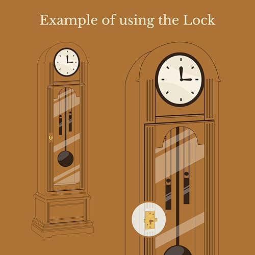 Small Antique Brass cabinet door lock with key