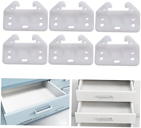 Homoyoyo Set of 100 White Drawer Track Guides for Cabinets Drawers