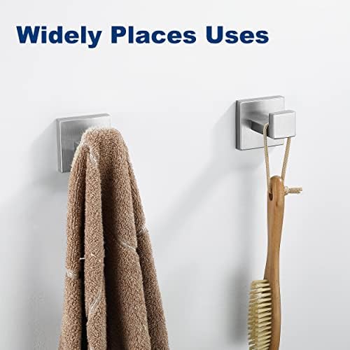 Stainless Steel Towels for Bathroom Hangers 4-Pack Durable 1810 Chrome Rust-Resistant Door-Mount