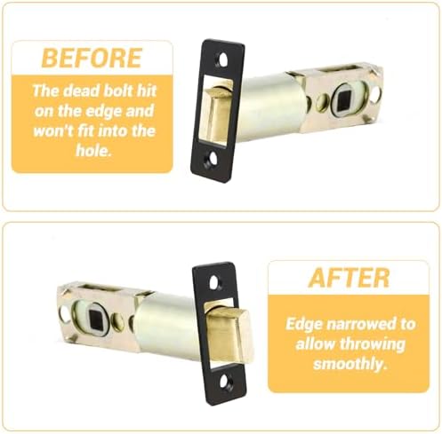Deadbolt Restorer Strike Plate Black