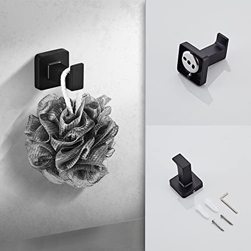 Matte Black Bathroom Hardware Set 4-Piece for Home Use