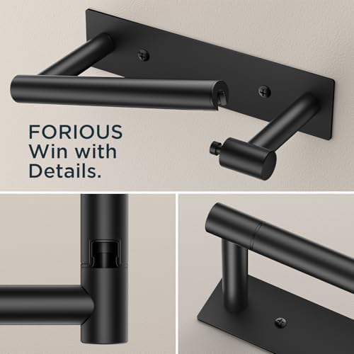 FORIOUS Black Toilet Paper Holder