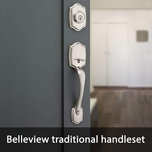 Belleview Front Door Lock Handle and Deadbolt Set