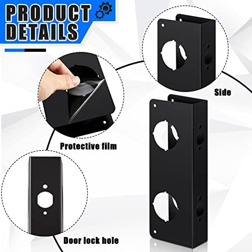 Genuine Stainless Steel Door Lock Reinforce Plate - Bronze Finish for Home Security