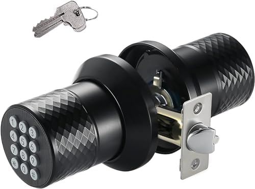 Waterproof Door Knob Lock with Anti-Slip Handle for Home Office