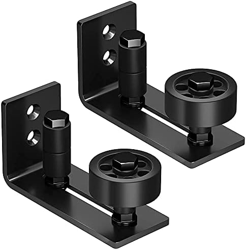 SKYSEN 2PK Barn Door Floor Guide Wall Mount Stay Roller