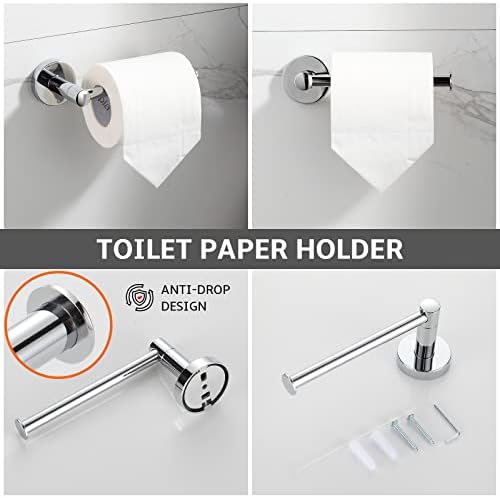 Adjustable 24-Inch Towel Bar with 4 Pieces Set for Bathroom