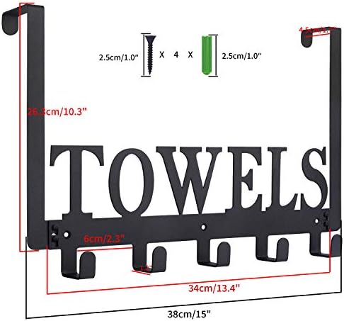 Durable Over the Door Towel Holder for Space-Saving Use