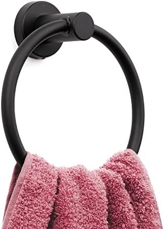 Stainless Steel Towel Ring Matte Black