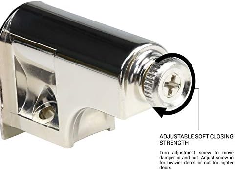 25 Pack Rok Soft Close Damper for Cabinets Polished Nickel Finish