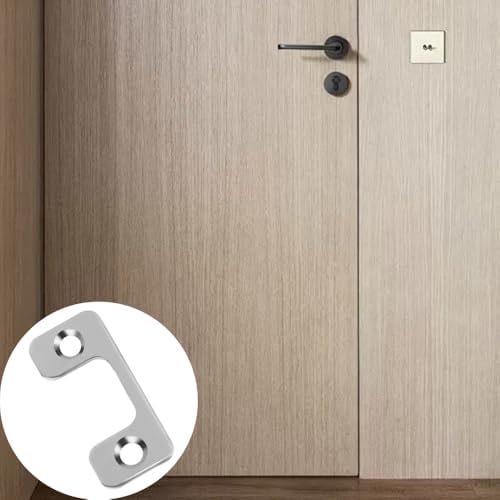 4 Pcs Door Strike Plate Set for Home - 2-14 Door Lock Plate Adjustable Strike Plate Rust-Proof Smart Lock Security