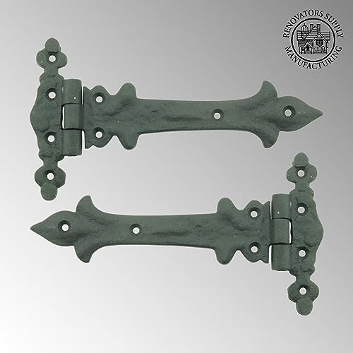 Black Wrought Iron Door Hinges w 7-in Capacity