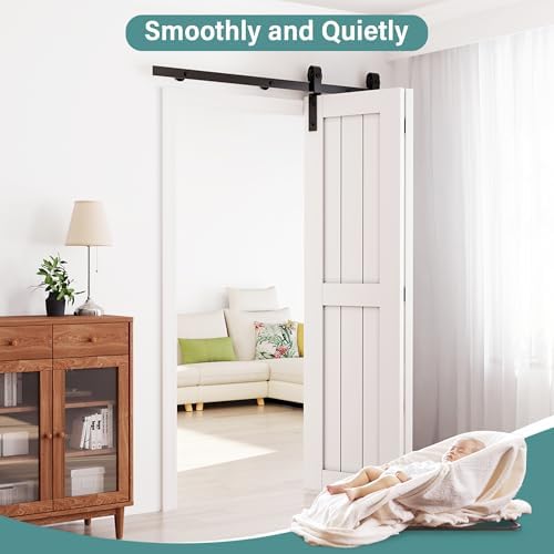 WINSOON 36 Bifold Barn Door Kit with Smooth Performance