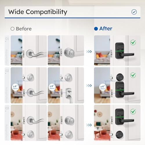 Smart Door Handle Lock with Keypad Kucacci Keyless Entry Door Lock
