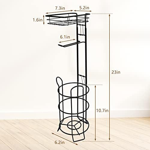 Toilet Paper Holder Stand - Space-Saving Stylish
