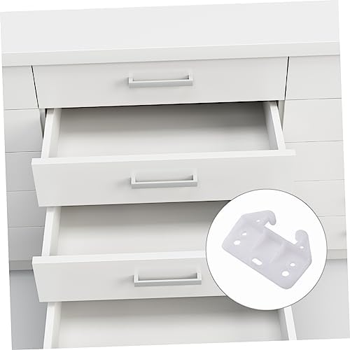 Jojofuny 100pcs White Drawer Track Guide Kit for Cabinet Hardware
