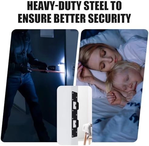 Sturdy Door Lock Plate for Doors - Black