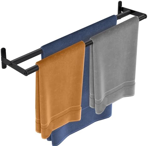 Double Towel Bar Stainless Steel 24 Matte Black Wall-Mounted