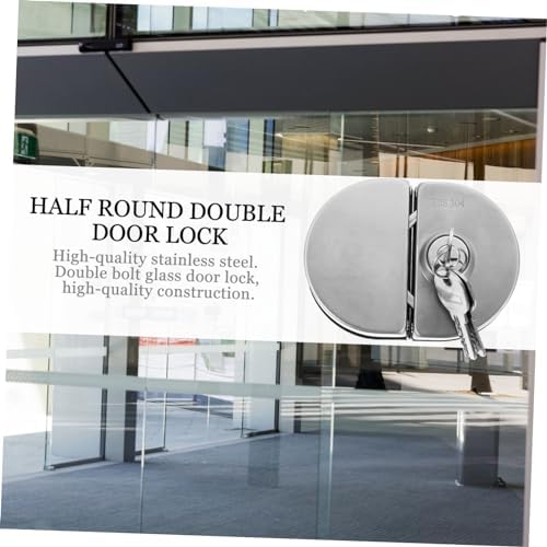 HOMSFOU Compact Weatherproof Surge Protection Lock Pin Bolts for Half-Round Double Door Locks and Cabinets