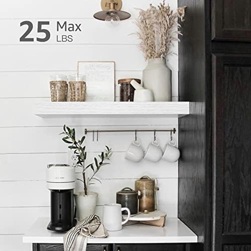QEEIG White Bathroom Floating Storage Shelf