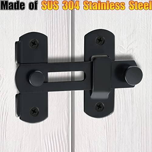 Heavy Duty Barn Door Lock with Matte Black Finish