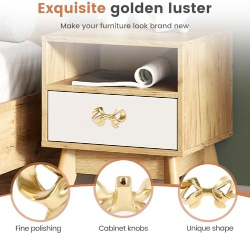 4-Piece Solid Gold Brass Drawer Knobs