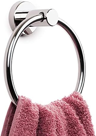 Marmolux Acc Chrome Towel Ring - Hand Towel Holder for Bathroom Wall