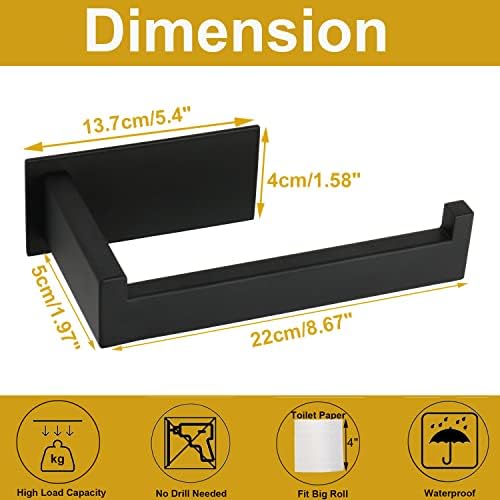 Vanloorry Matte Black Toilet Paper Holder