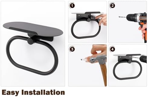 Matte Black 304 Stainless Steel Towel Hanger for Bathrooms kitchens