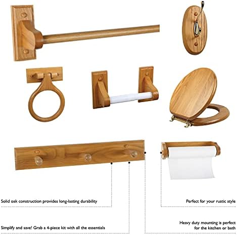 Design House 561191 Visionary Towel Ring Honey Oak Wood