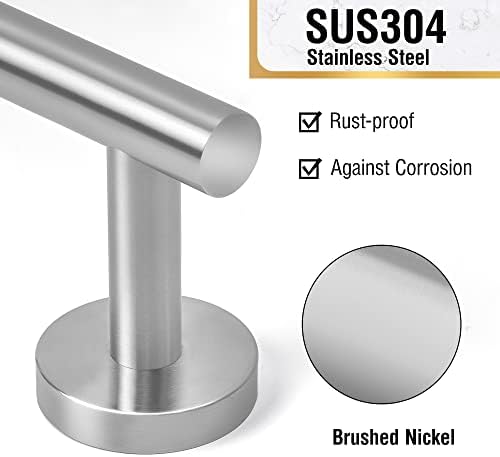HITSLAM Brushed Nickel 257-Inch Towel Bar - Durable Bathroom Organizer