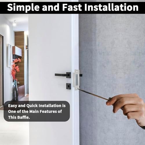 3-Piece Door Strike Plate Set 4-78 Inch Universal Deadbolt Replacement