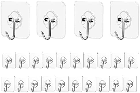Line Adhesive Hooks Kitchen Wall 24-Piece 33LB Max