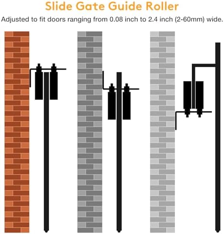 Neiteli 6 L-Shaped Gate Roller Bracket Adjustable Heavy Duty Universal Color Galvanized