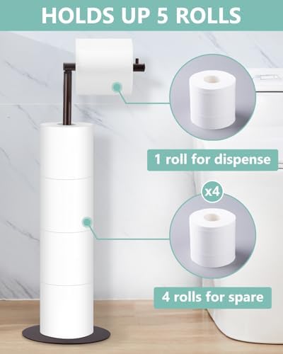 Toilet Paper Holder Space Saving Durable