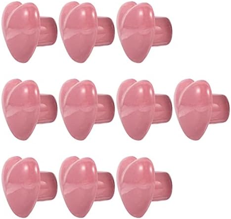 Kisangel 10PCS Pink Heart-Shaped Crystal Cabinet Drawer Pulls