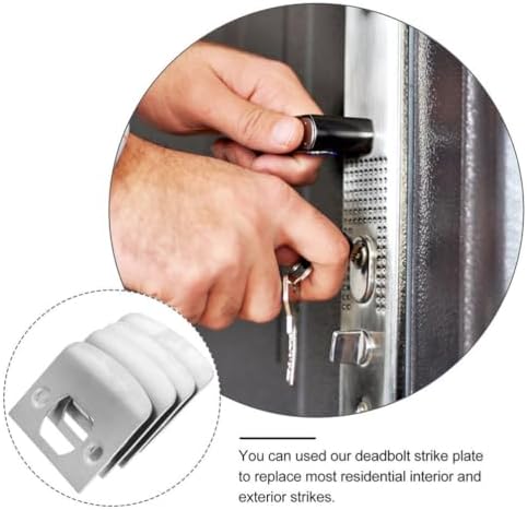 DOITOOL 10-Piece Door Strike Plate Set Stainless Steel Deadbolt Covers