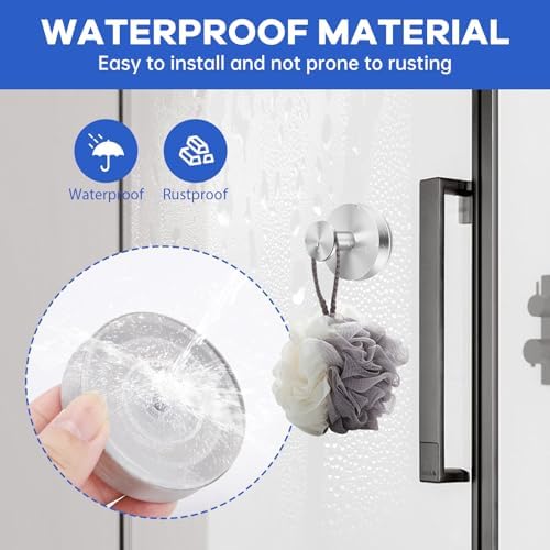No-Drill Suction Cup Hooks for Bathroom Storage