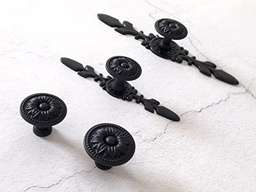 GOJEMA Black Back Plate for Small Door Knobs